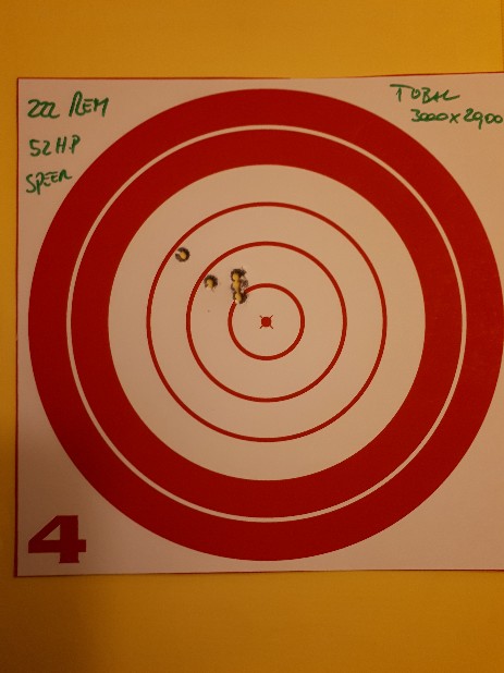 222 Remington 52 HP Speer, Tubal 3000 x 20,00 grs
